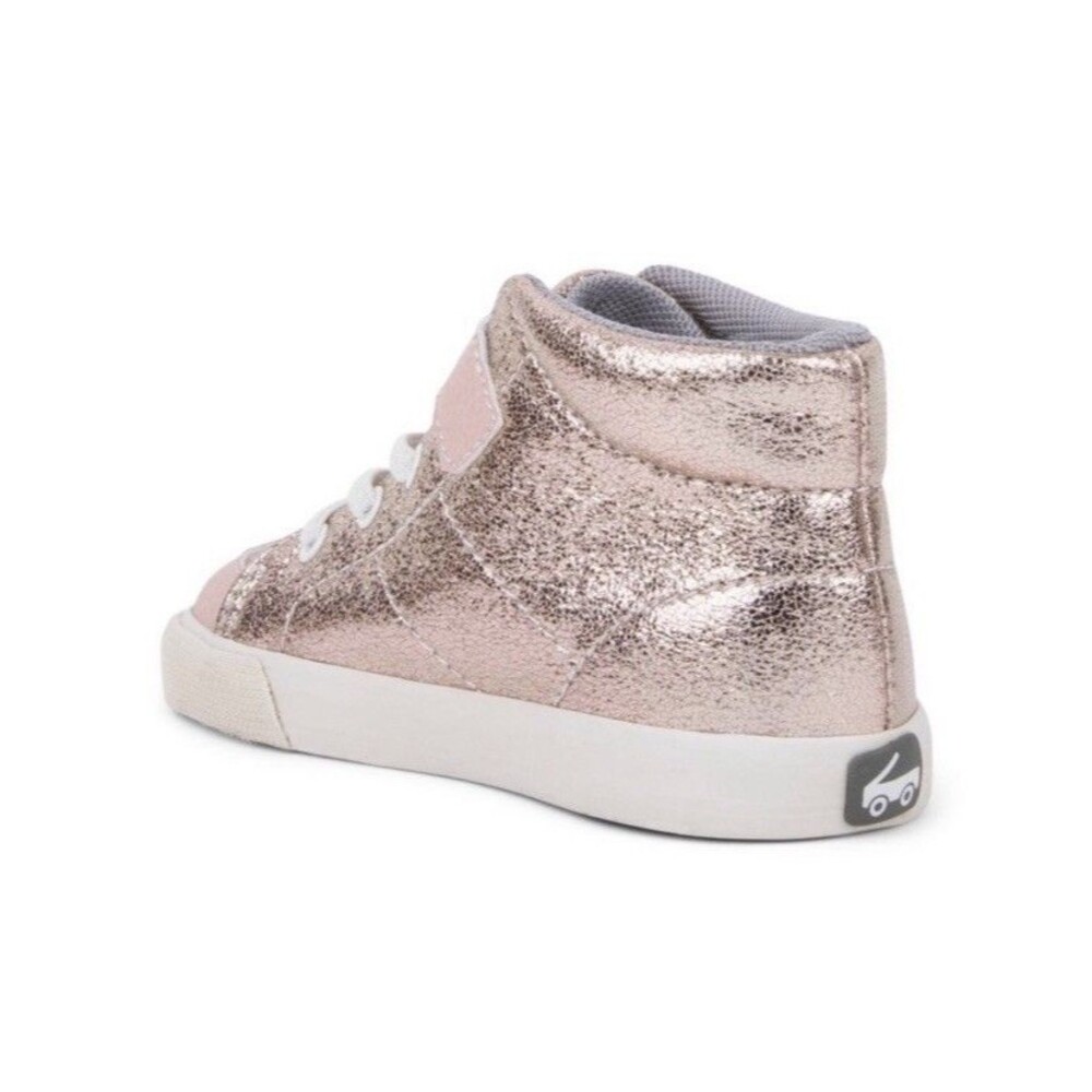 See Kai Run Basics Toddler High Top Playground Sneakers Rose Gold Size 7 - Picture 2 of 9